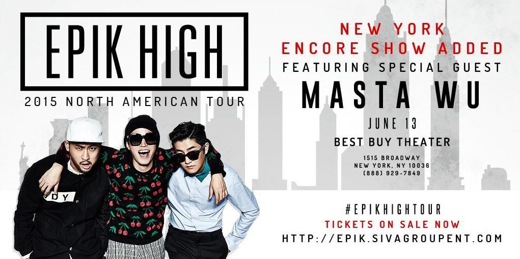 Masta Wu to perform at Epik High's Encore show in New York City as special  guest