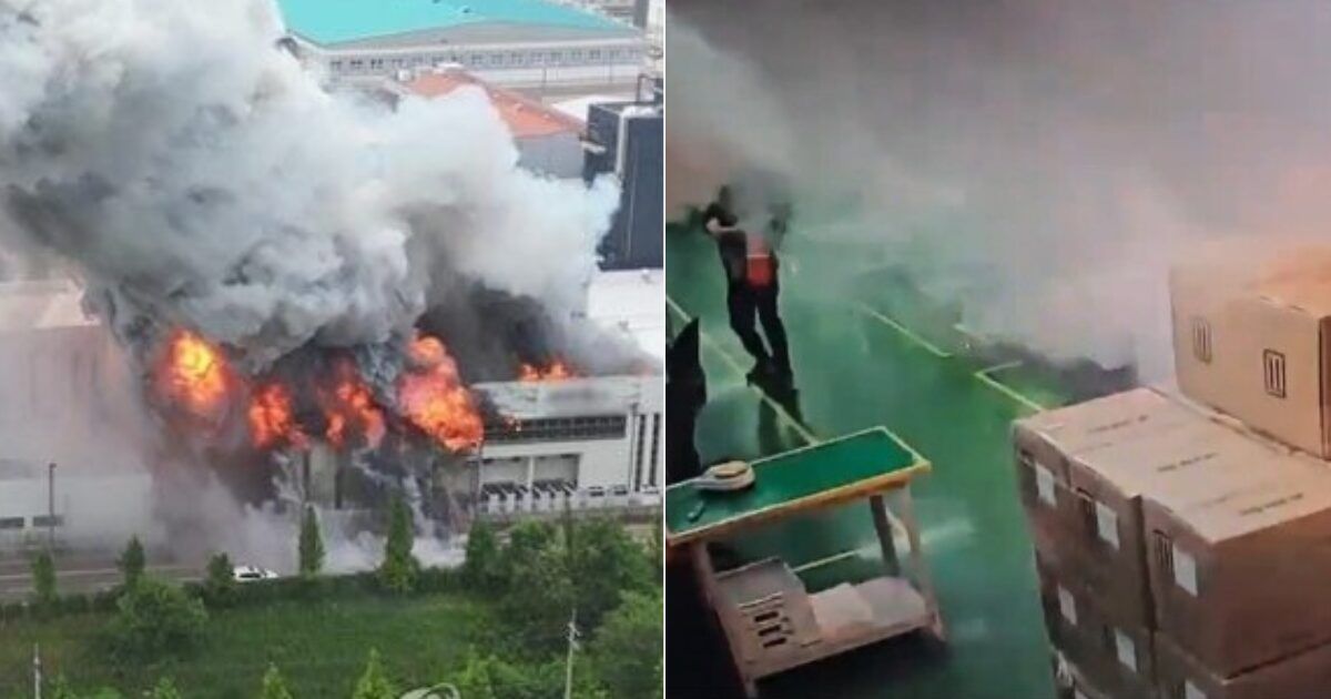 CCTV footage of factory fire that killed more than 20 people sparks public outrage