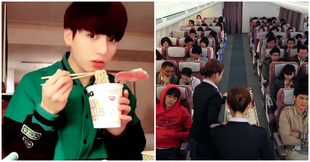 BTS Once Made An Entire Plane Eat Ramen, Here’s What Happened Koreaboo