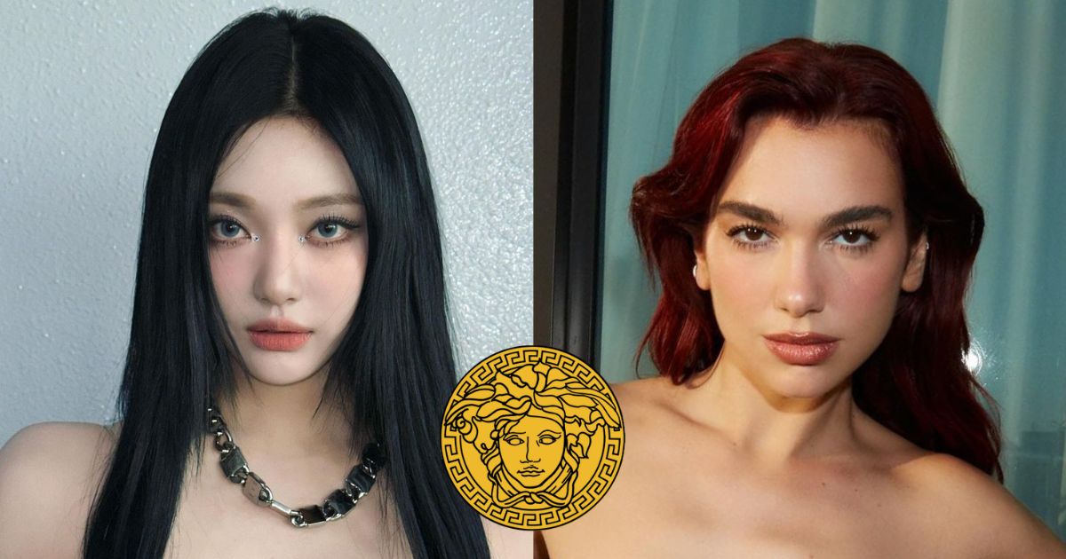 Aespa's Ningning And Dua Lipa Wore The Same VERSACE No Bra Trend Dress  With One Creative Difference - Koreaboo
