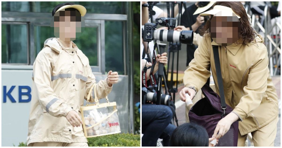 Korean Duo Dresses up like "Yogurt Ladies", Hands out Yogurt to Fans