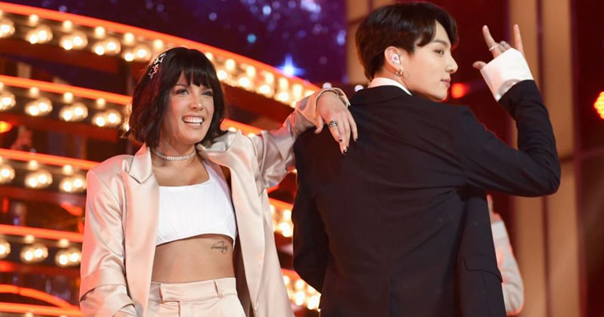 Watch BTS And Halsey Perform "Boy With Luv" Live At The Billboard Music(00)