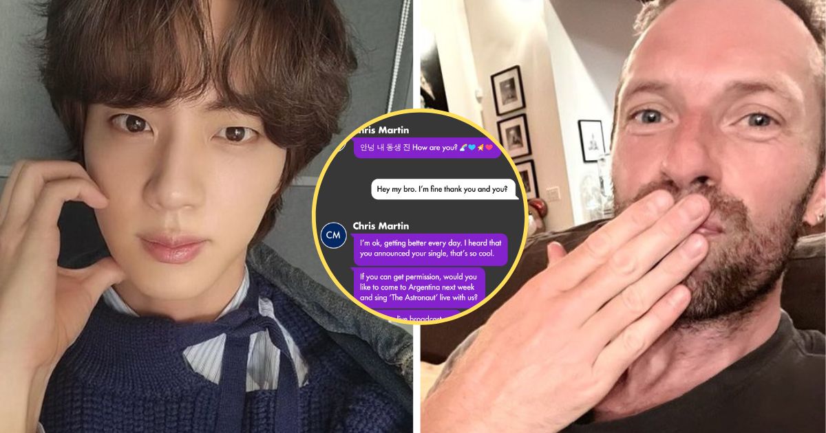 Btss Jin And Coldplays Chris Martin Send Armys Into Meltdown With Their Wholesome Messages 3608