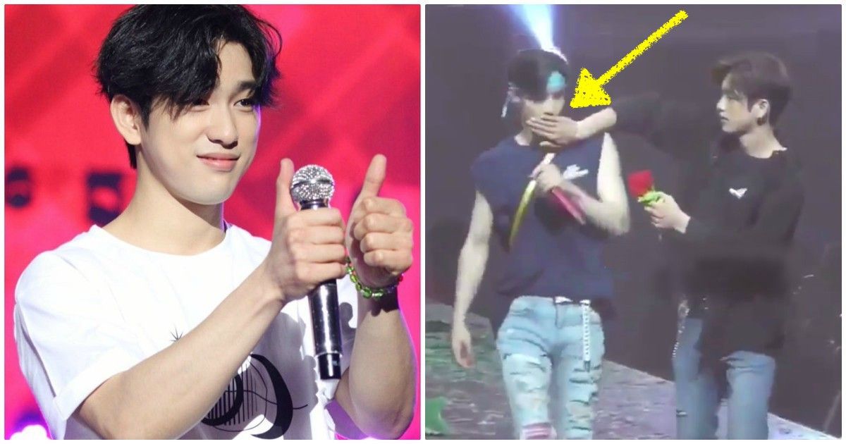 GOT7's Jinyoung Stole A Flying Kiss From Mark Just So He Could Give It ...