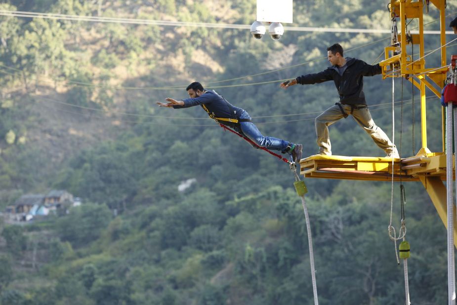 bungee jumping illustr