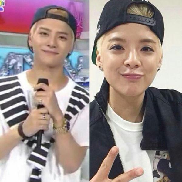 Jackson vs. Amber cr. Inkigayo, Instagram post