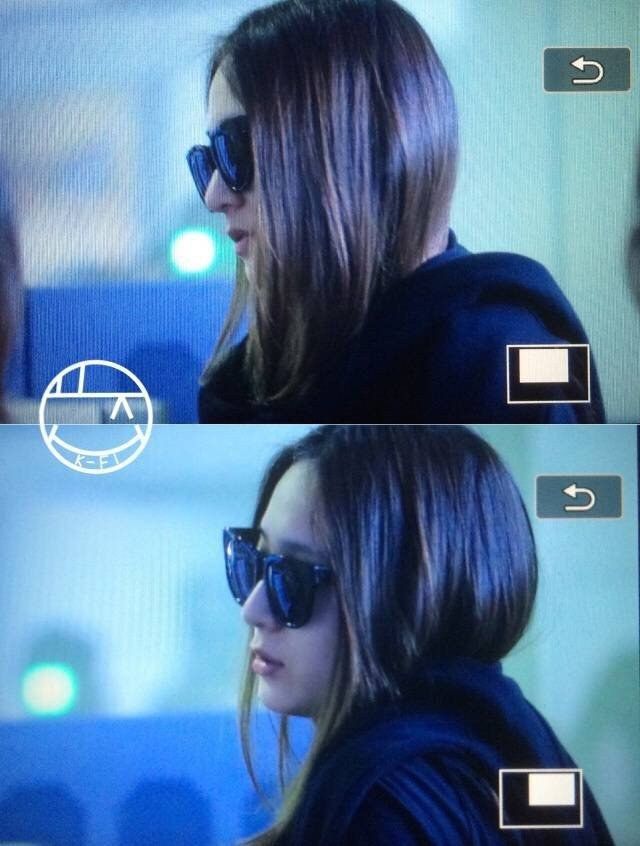 Image: A tired Krystal as she walks through the airport from her busy schedule