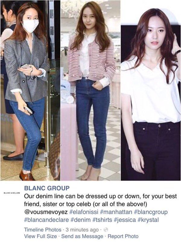 BLANC & ECLARE mentioned Krystal wearing the company's goods. 