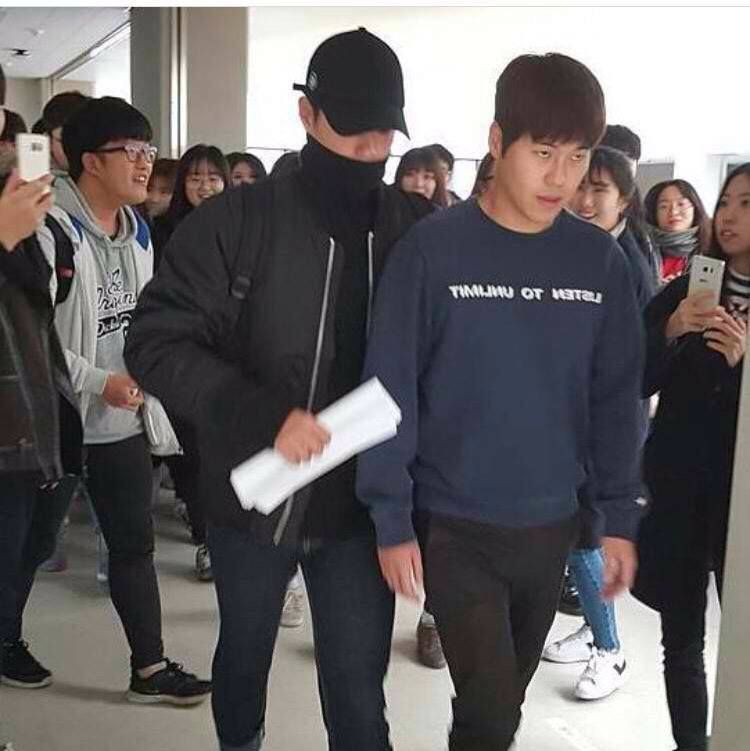 Bogum never goes far without his manager by his side.