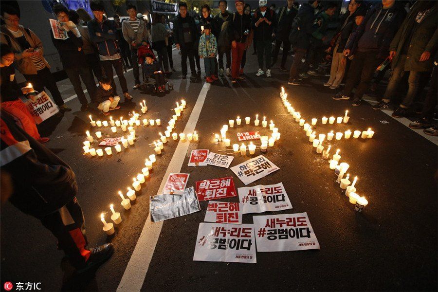Park Geun-hye protest.