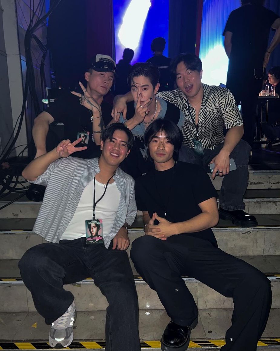 Mark Tuan with Joey Tuan, Dallas Liu, and friends