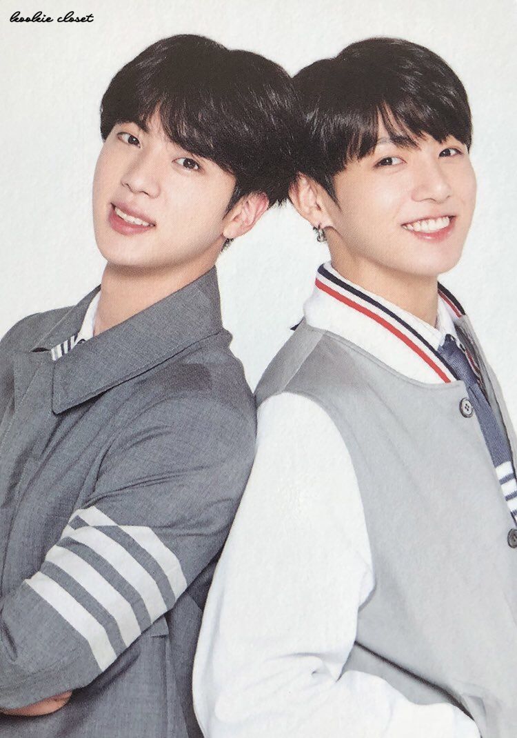Jin (left) and Jungkook (right)