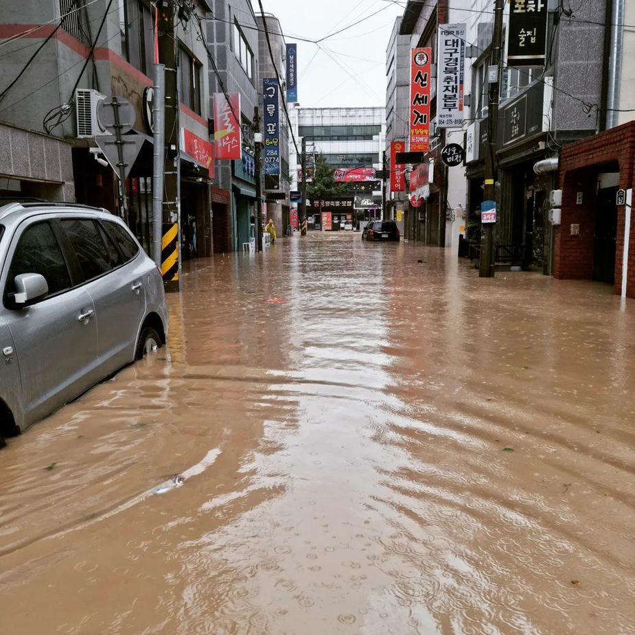 Typhoon Hinnamnor Floods An Apartment Complex's Underground Garage ...