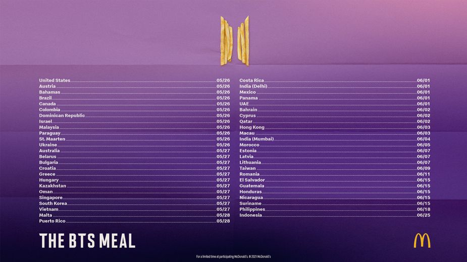 McDonald's New BTS Merch Will Be Available Starting Tonight