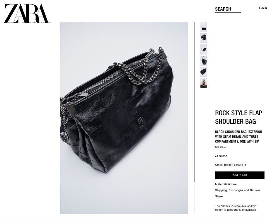 Rock style sales flap shoulder bag