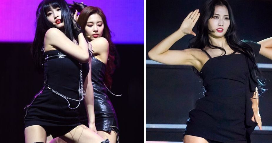 10 Times Twices Momo Flaunted Her Badass Visuals In An All Black Outfit Koreaboo 7951