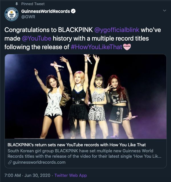 BLACKPINK Become Guinness World Record Official With 5 New Record