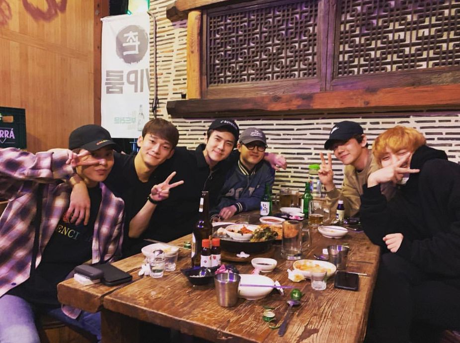 EXO Members Meet For Dinner A Week Before D.O.'s Enlistment - Koreaboo