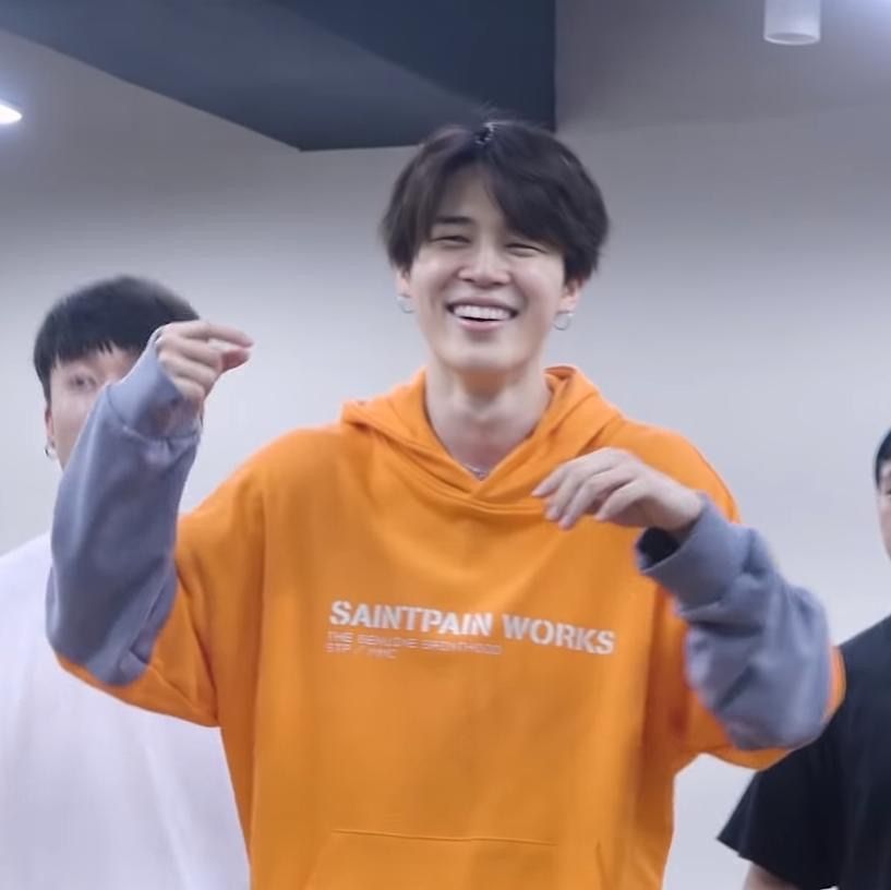 Jimin 2025 orange hoodie