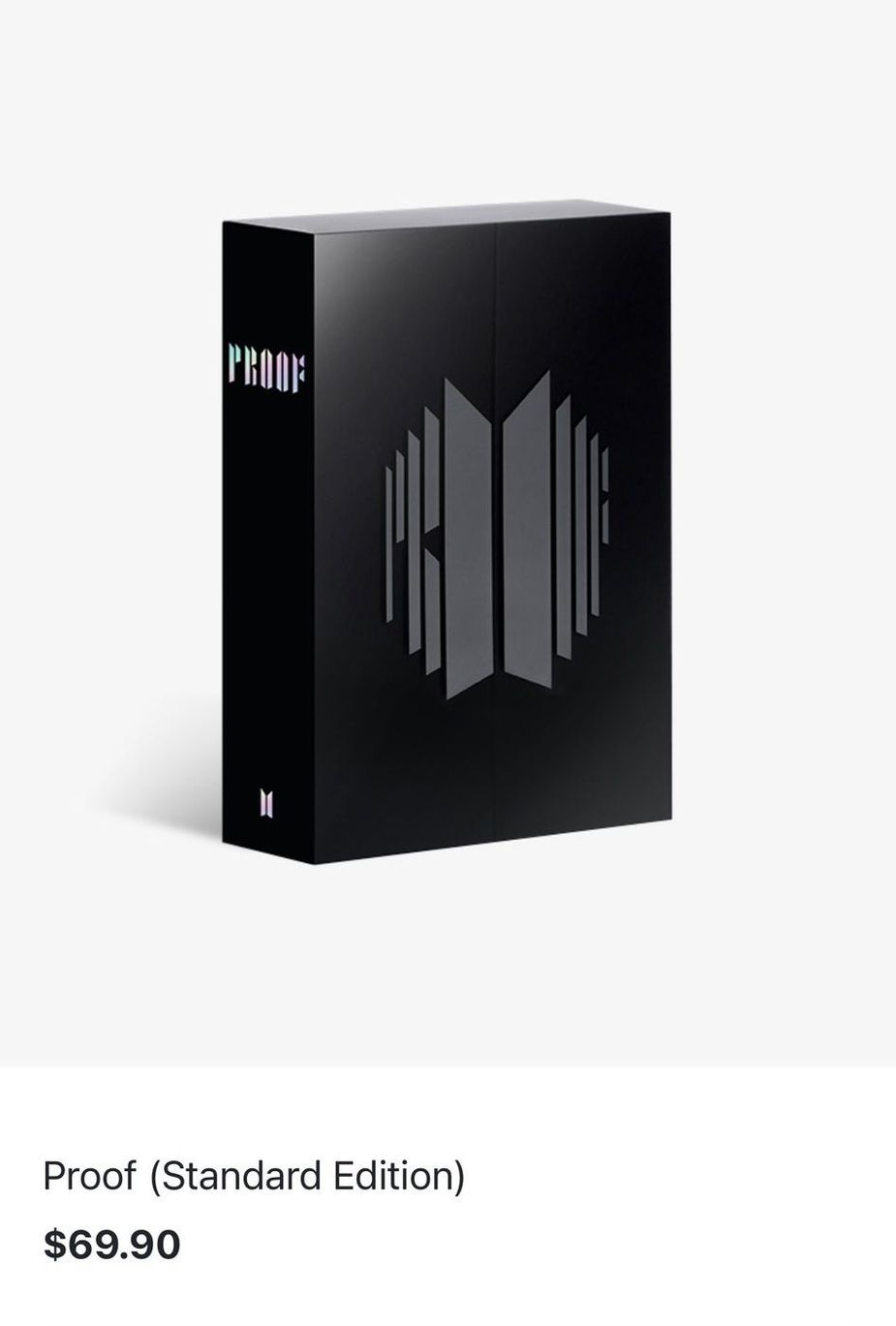 BTS - PROOF Standard Compact Edition Anthology KPOP Album (Compact  Edition), Black