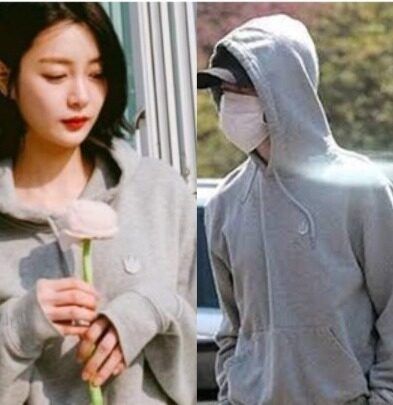 Perbandingan item bermerek yang dikenakan Song Da Eun dan Jimin BTS